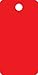 Blank Tag, 3-3/4 x 1-7/8In, Red, PK25