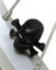 Skull and Crossbones Valve Cap Black
