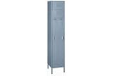 Lyon Locker Two Person 15x18x72 4 Door Ready To Assemble Gray