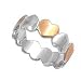 Sterling Silver Two-Tone Heart Band Ring