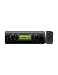 Network Media Player: Pyle PLMR87WB Marine Flash Audio Player - 200 W RMS - Single DIN LCD Display - MP3 - AM FM - 18 12 x FM AM Preset - Secure Digital (SD) Card MultiMediaCard (MMC) - USB - Auxiliary Input - Detachable Front Panel - Pyle