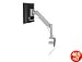 Bratford Basics Universal Small Flat Panel Desk Mount FPSM-D-ADJ1XX-AL - Mounting kit ( articulating arm ) for flat panel - aluminum - screen size: up to 30