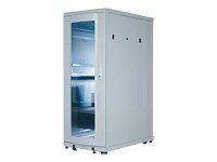 DIGITUS Serverschrank 48,3cm 19Zoll 26HE grau H1338mmxB600mmxT1000mmm mit Glastuer inkl. 2 Preisvergleich