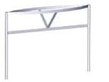 John Boos - Commercial Boat-Shaped Table Mount Pot Rack 60L - 3/16 x 2in. Stainless Steel Flat Bar