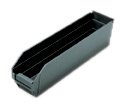 IMAGE OF Storage Bins Conductive Shelf Bins 17 x 4 x 4 BLACK (20 pack)