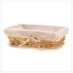 Charlotte Vanity Woven Wicker Cloth Tray Storage Basket