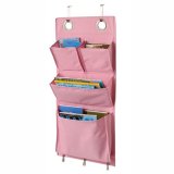 Over Door Magazine Pockets in Pink by Richards Homewares