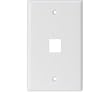 Steren White Keystone Wall Plate, 1 Cavity, 310-201WH