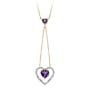 10kt. Yellow Gold Amethyst Pendant with Diamond Accent