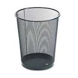 Wastebasket, Round, Wire Mesh, Black