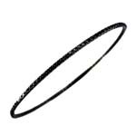 14K White Gold Black Diamond Bangle