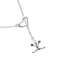 Cheerleader - Splits Heart Lariat Charm Necklace [Jewelry]