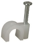 CR70 round cable clips 7.0mmØ, white - box of 100 Kitchen & Housewares
