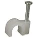 Cable clips,round, 6 mm�, bag of 100 - white