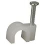 Cable clips,round, 6 mm�, bag of 100 - white by Skytronic