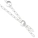 14k White Gold Oval Link Dangle Fancy Necklace - 14k White Gold Oval Link Dangle Fancy Necklace -