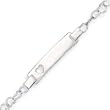 Sterling Silver Heart Baby ID Bracelet - 6 Inch