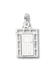 Rembrandt Charms, Door Charm in Solid Sterling Silver or Gold
