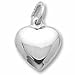 Rembrandt Charms Heart Charm in Silver or Gold