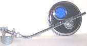 Round Mirror Cruiser Bike Bicycle Chrome Blue Reflector