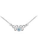 Kit Heath Celtic Double Trinity Knot & Blue Topaz Necklace