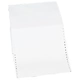 Continuous Computer Paper, Plain, 1 Part, 9-1/2 X 11 Inch, 1000 Sheets