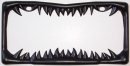 Shark Tooth License Plate Frame (Black Plated Metal)