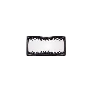 Shark Tooth License Plate Frame (Black Plated Metal)