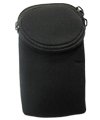 Carrying Pouch / Case with Belt Loop & Optional Carabiner (Black) for Nokia cell phone