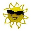 California Sunshine Open Ray Sun Antenna Ball Topper