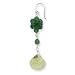 Sterling Silver Prehnite and Aventurine Cluster Earrings
