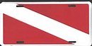 Scuba Divers Flag License Plate