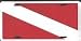 Scuba Divers Flag License Plate