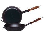 K&uuml;chenprofi Pfanne 24cm sw mit Holz- griff