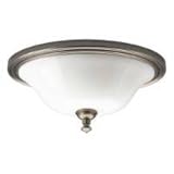 IMAGE OF Progress Lighting P3027 Brushed Nickel Victorian 1 Light Bath Bracket with White Opal Shades