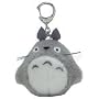 2.5" grey Totoro plush doll with key ring