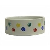 5' Ceramic Pawprint Design Stoneware Dish (5')