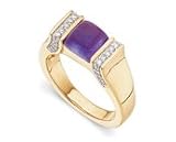 14kt Gold Diamond and Amethyst Ring (.23 ct. tw.)