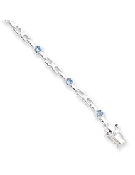 Sterling Silver Blue Topaz Bracelet