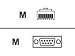 RJ45/db9 Male 24in Cable