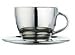 Dualit Stainless Steel Capuccino cups and saucers 2 in pack