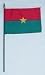 Burkina Faso Flag Rayon On Staff 4 in. x 6 in.
