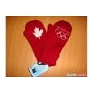 2010 Collectible Olympic Red Mittens Vancouver Canada, Adult Size S/M, Brand New with Original Tags and Hologram