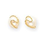 Sardelli - 14k Gold Cultured Pearl with Wire Earrings