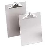 Aluminum KK Clipboard, Letter Size, 8-1/2x12, Silver SAU22517