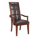 Modus Furniture Hudson Biscuit Back Leather Arm Chair, Mocha by Modus Furniture