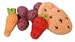 Knitted Food Set - Carrot, Strawberry, Grapes & Cookies