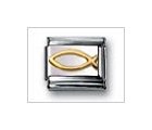 Christian Fish No Color Classic Gold, Italian Charm by Nomination Charms