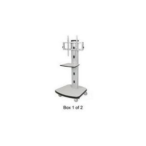 Balt Mobile Plasma LCD Display Stand - Steel, Metal, Wood - Aluminum, Gray by Balt