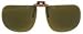 Polarized Clip-on Flip-up Plastic Sunglasses - Large Square - 60-62mm X 55mm - Polarized Brown Lenses